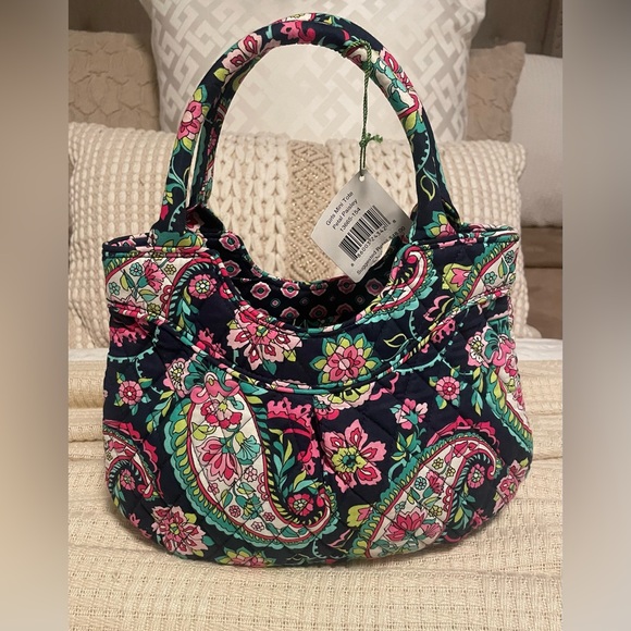 Vera Bradley Handbags - Vera Bradley Mini Tote Petal Paisley Handbag |Green/Pink